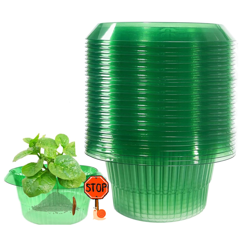 Plant Parent Tools - 5-25Pcs Plants Slug Protection Rings Green