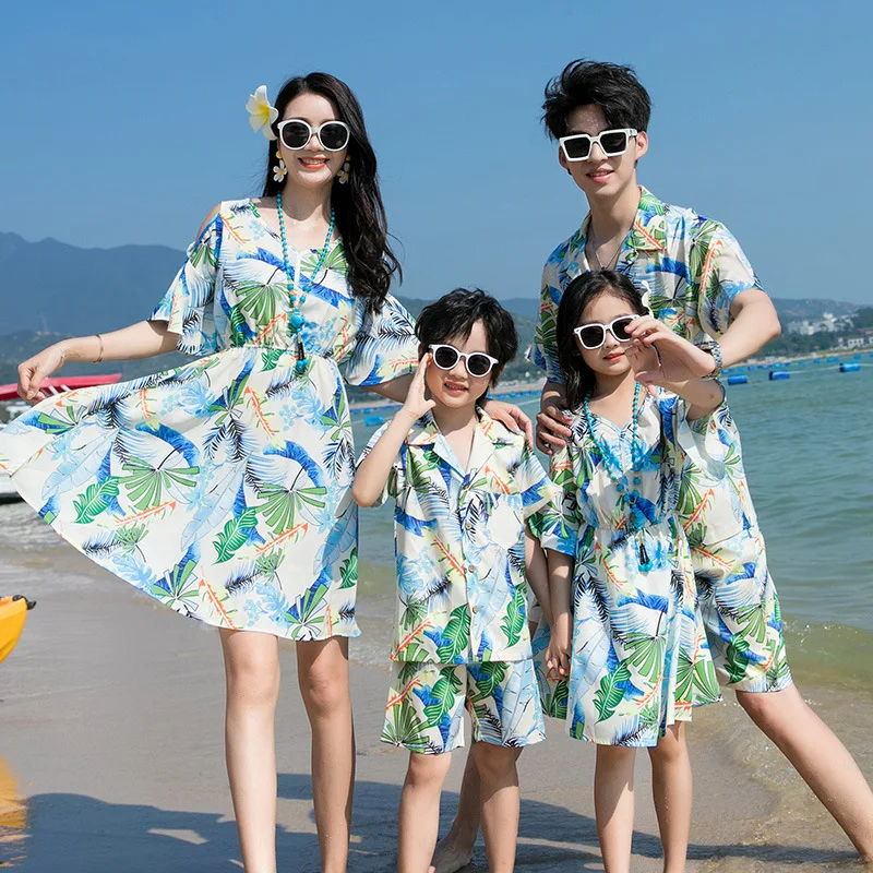 Plant Parent Clothing - Vacation Couple Look Parent-child Clothes Beach