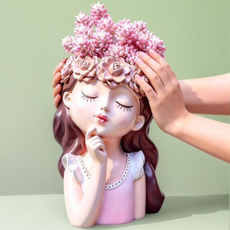 Cactus Mix Pot - Large Fairy Girl Flower Pot Silicone