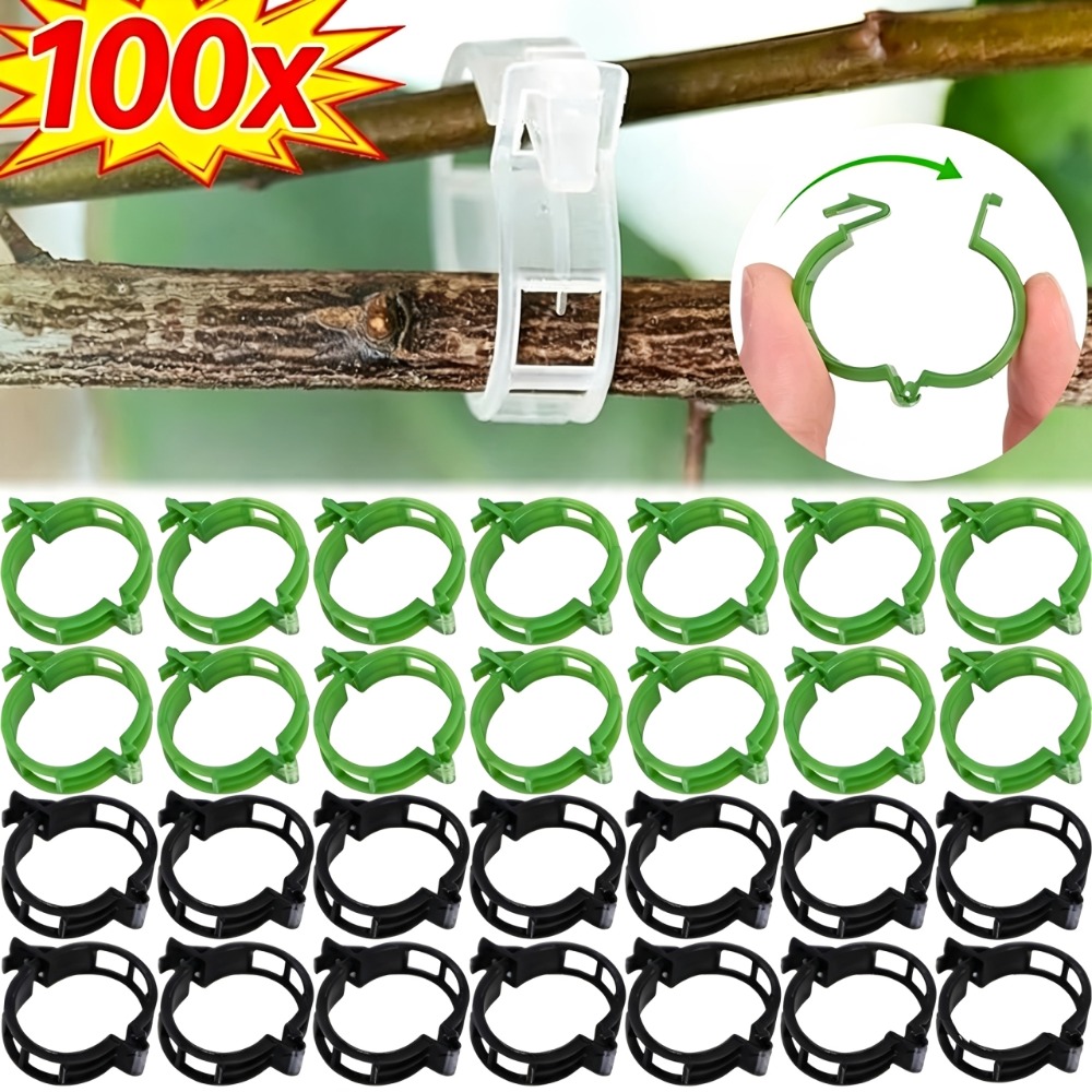 Plant Parent Tools - 100/10PCS Plant Support Clips Plastic Buckle