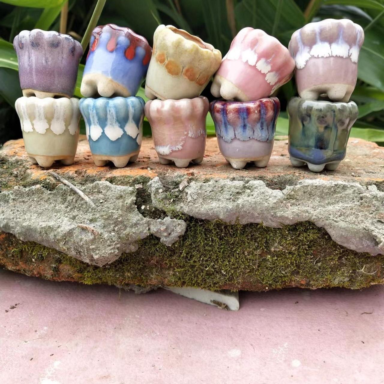 10Pcs Mini Ceramics Fowerpot M - Cactus Mix Pot review and price