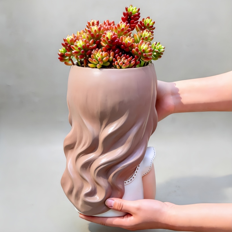 Large Fairy Girl Flower Pot Si - Cactus Mix Pot review and price
