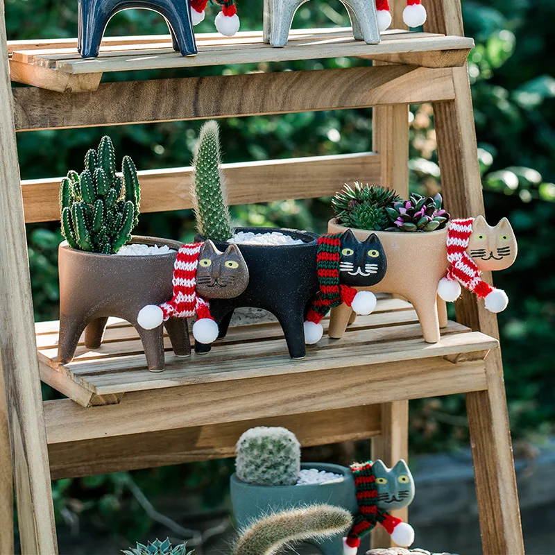 Cat Flower Pot Creative Cute C - Cactus Mix Pot review and price