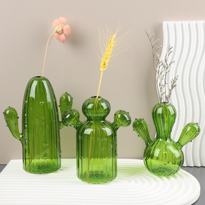Colourful Glass Vase, Desktop  - Cactus Mix Pot review and price